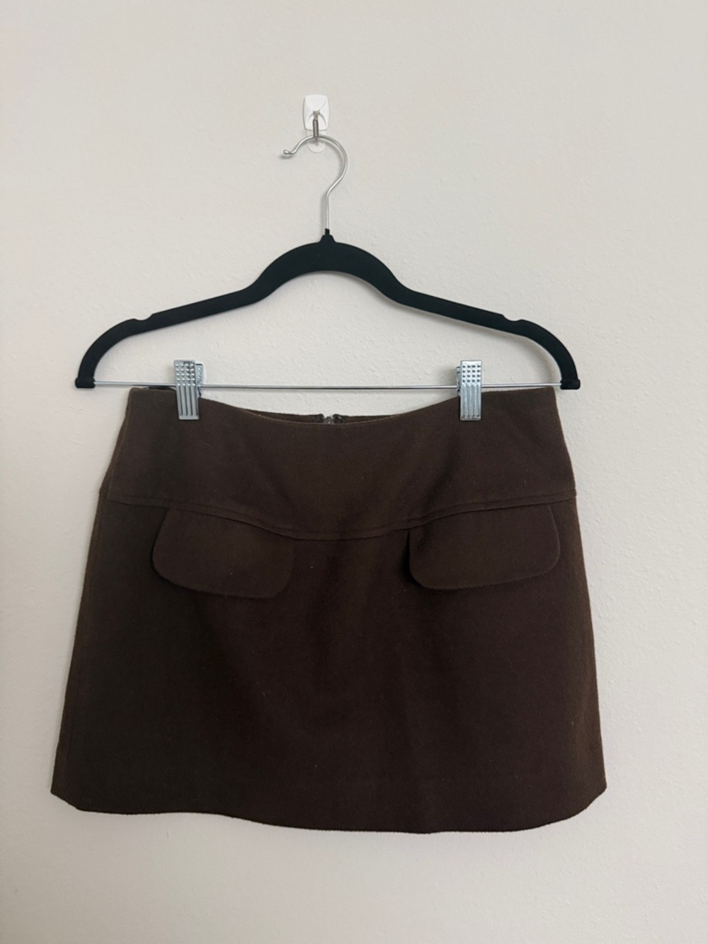 Banana Republic Chocolate Brown Mini Skirt with Flap Pockets
